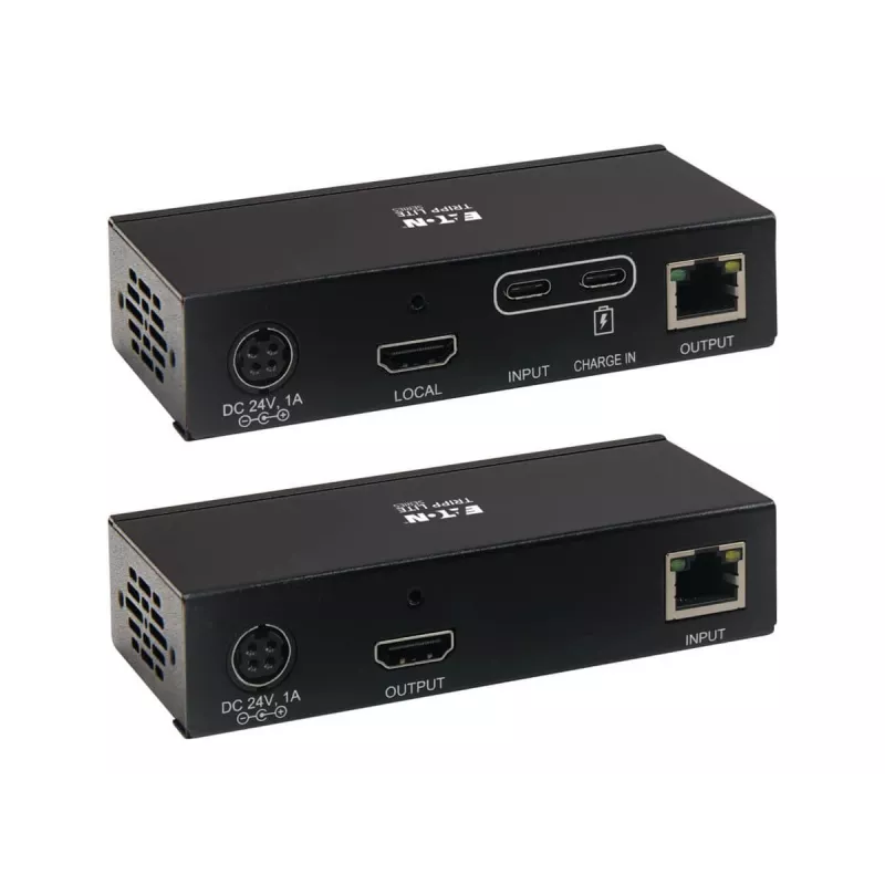 Eaton Tripp Lite Series USB-C į HDMI per Cat6 prailginimo rinkinys su KVM palaikymu, 4K 60Hz, 4:4:4, siųstuvas/imtuvas, USB, PoC, HDCP 2.2, iki 70 m, TAA