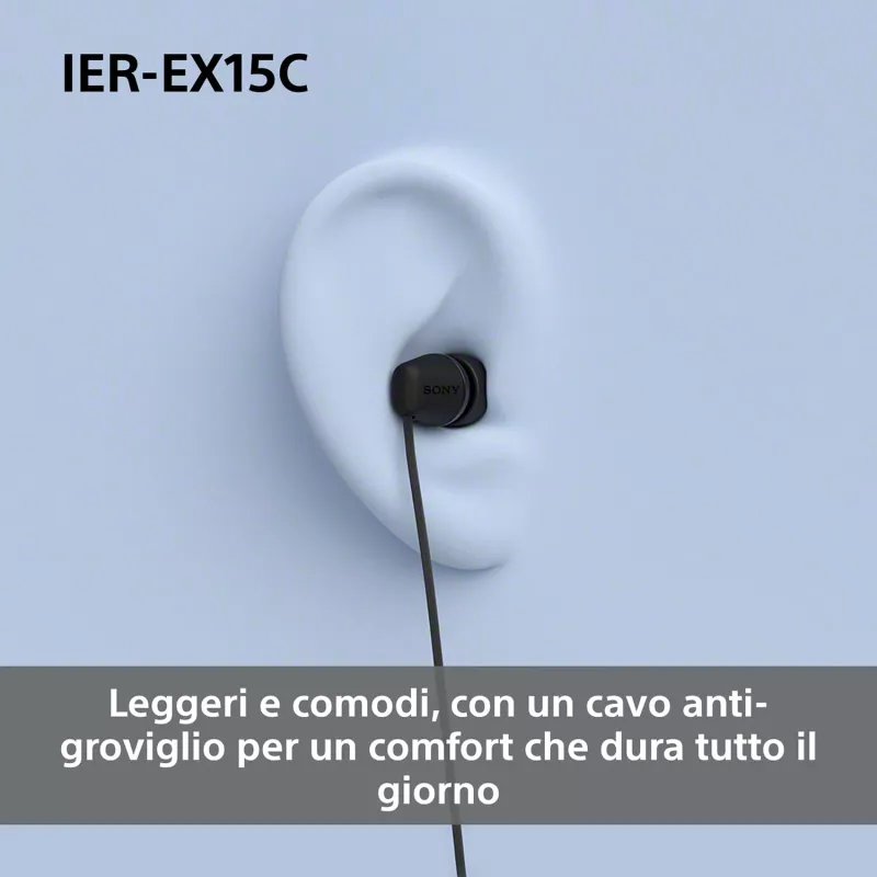 Sony IER-EX15C Ausinės Laidinės Ausinės Garsiakalbis USB Type-C Juodos