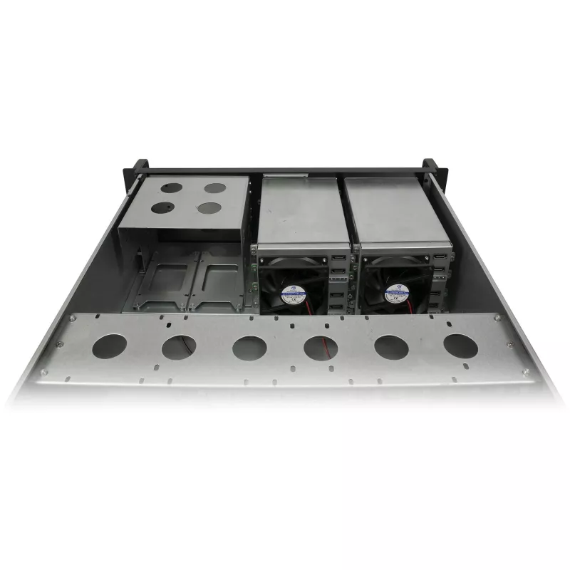 INTER-TECH IPC 4U-4508 Black 4U serverinis/kompiuterio korpusas, montuojamas į stelažą