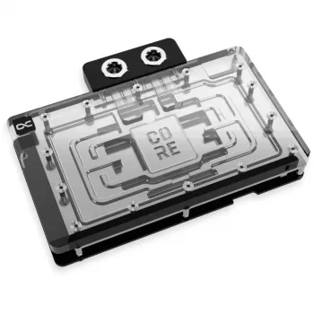 Alphacool Core Aliumininis Chrome Juodas Vario Galinė Plokštė 148.5x201.4x34.4mm