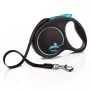 Flexi Black Design M atsitraukiantis šuns pavadėlis, juodo dizaino, 5 m juostos tipas, maks. apkrova 25 kg, ergonomiška rankena