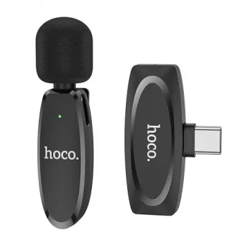 Belaidis skaitmeninis mikrofonas HOCO L15, prisegamas, USB Type-C