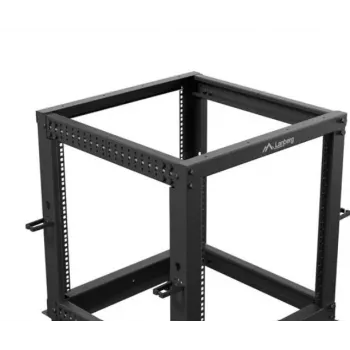 Atviras stovas LANBERG Open Rack OR01-6112-B 12U 600x600 reguliuojamas juodas