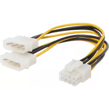 Vidinis maitinimo laidas ShiverPeaks 8 kontaktų PCI Express į 2x 6 kontaktų (2x 13,3 cm) 0,13 m