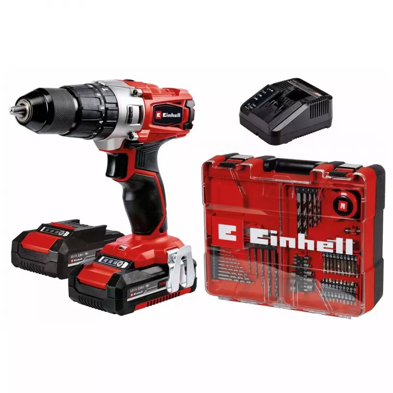 Einhell TE-CD 18/2 18750 RPM Bežiedis 1.45 kg Juoda, Raudona
