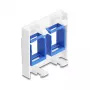 Snap-in rėmelis keystone moduliams DELOCK 81557 – plastikinis, 45×45×17,5 mm, mėlynai baltas