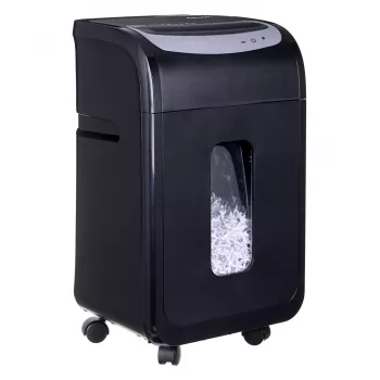 Dokumentų smulkintuvas ActiveJet ASH-2502C — kryžminis pjovimas P-4, 25 lapų, 4x40 mm, 28 L krepšelis, 22,8 cm padavimas, 30 min darbo ciklas