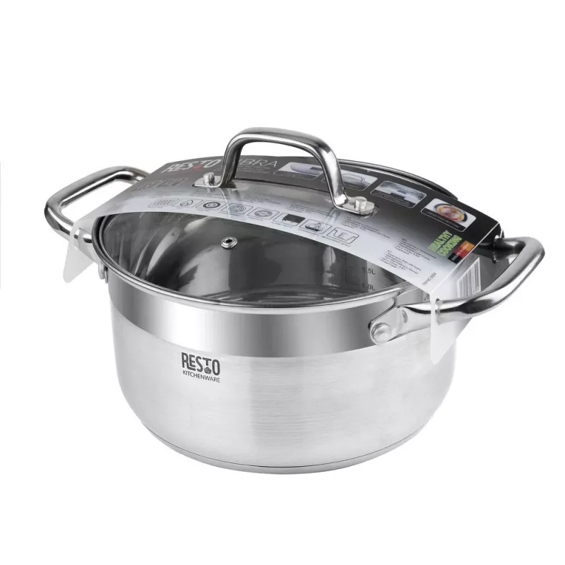 Resto Kitchenware Libra 4,6 L Apvalus nerūdijančio plieno indas