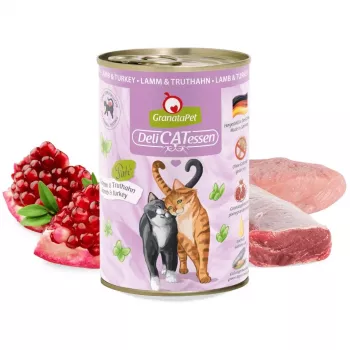 Šlapias ėdalas katėms Fox4Pets GRANATAPET DeliCATessen ėriena ir kalakutas paštetas 400 g, be grūdų, suaugusioms, hipoalerginis