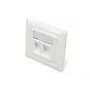Digitus Sieninė plokštelė Keystone moduliams, vokiško tipo, vidurinė plokštelė 50x50 mm, rėmelis 80x80 mm | DN-93801-1