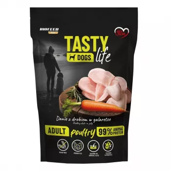 BIOFEED Tasty Dogs Life Poultry - šlapias šunų ėdalas - 500 g