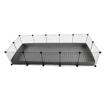 Modulinis narvas C&C 5x2 sidabrinis 180x75x37 cm kiaulytėms, triušiams, ežiams