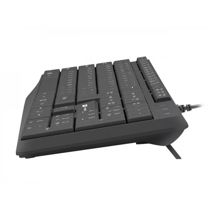 Vielinė pilno dydžio klaviatūra NATEC NAUTILUS NKL-1950 — USB, QWERTY US International, 105 klavišų, Juoda