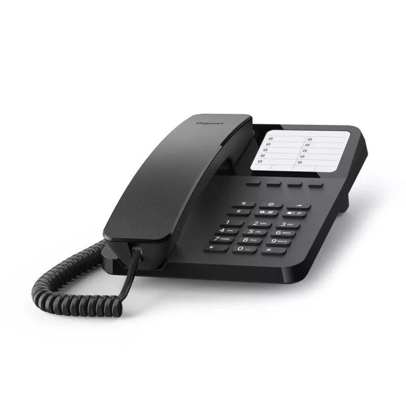Laidinio stalinio telefono rinkinys Gigaset Desk400, juodas, modelis DESK 400