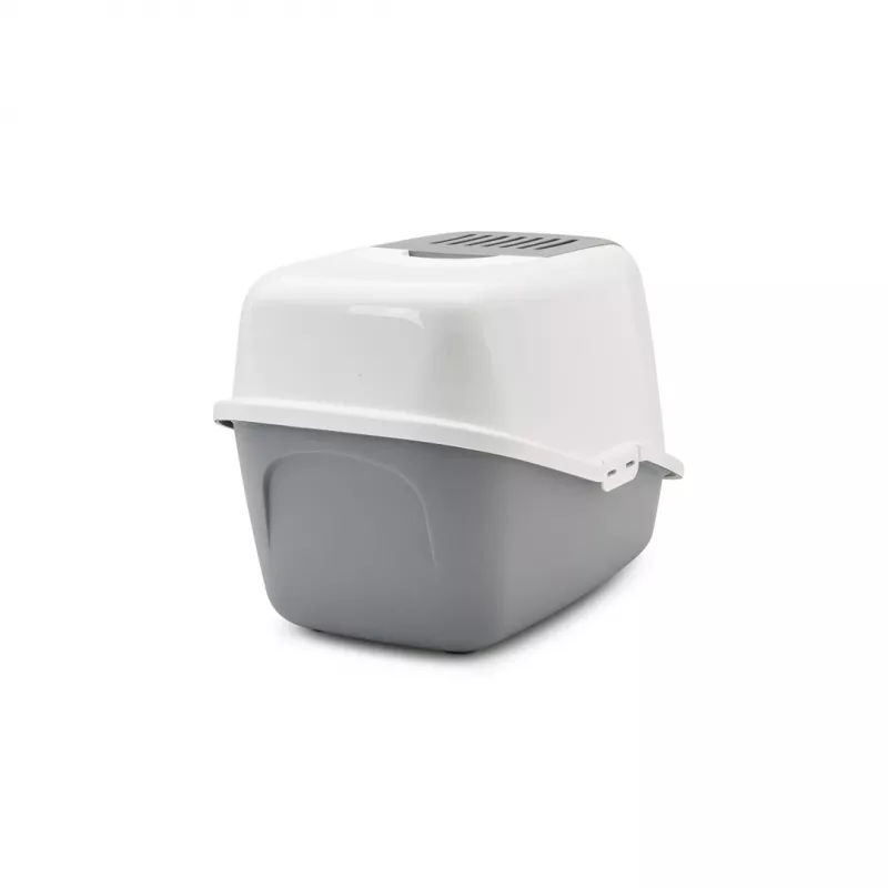 SAVIC Nestor White-Grey – Uždaras katės tualetas – 56x39x38.5 cm – 1 vnt.