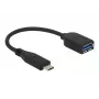 USB laidas DeLOCK USB 3.1 Gen 2 Type-C / Type-A 0,1 m juodas