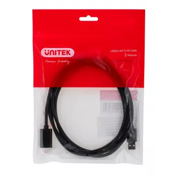 UNITEK Y-C450GBK USB 2.0 laidas 2 m USB A Juodas