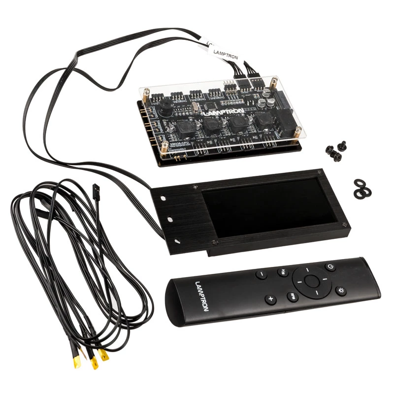 Lamptron SM436 PCI ventiliatorių ir RGB LED valdiklis, juodas