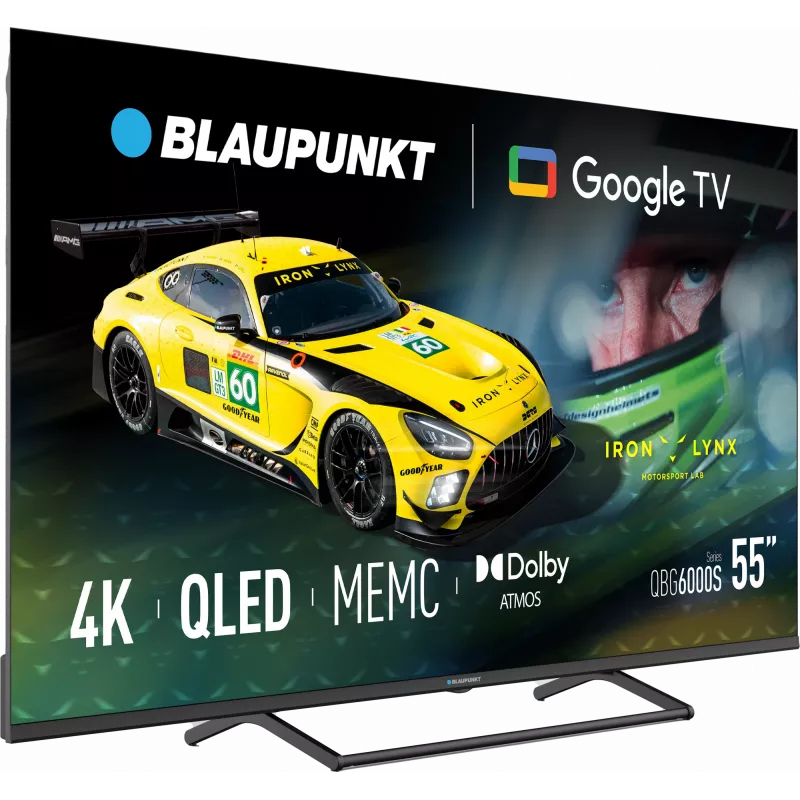 Blaupunkt QLED televizorius 55QBG6000S 55 colių Smart TV Google TV juodas