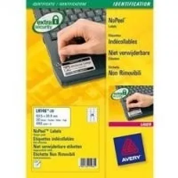 Lipni etiketė Avery L6146-20 (480 vnt., A4 lapai, 63,5 × 33,9 mm, apsauga nuo klastojimo)