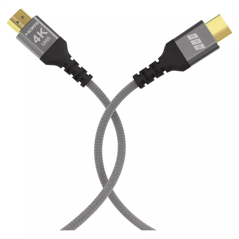 EFB Elektronik HDMI kabelis High-Speed su Ethernet 4K60Hz pilkas - Laidas - Skaitmeninis/Display/Video (HDMI-20-00003)