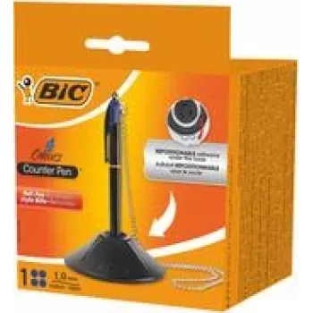 BIC 527507 mėlynas vidutinio storio rašiklis su sukimo mechanizmu, juodas, 1 vnt.