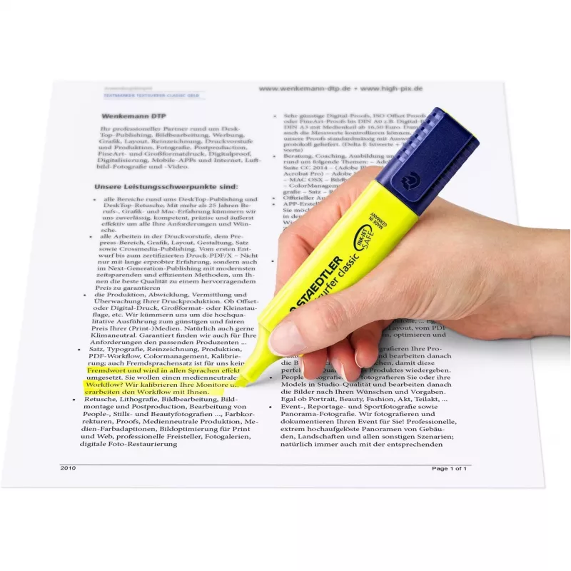 Markeriai Staedtler Textsurfer classic 364 Chisel tip Žalia Oranžinė Rožinė Geltona