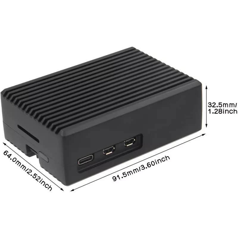 INTER-TECH ODS-739 dėklas Raspberry Pi 5 — kompaktiškas apsauginis korpusas