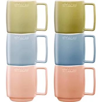 6 keraminių puodelių rinkinys Staub Multicolor 350 ml – 6×350 ml keraminiai puodeliai