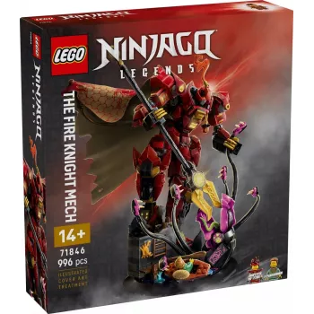 LEGO konstruktorius NINJAGO 71846 Fire Knight Mech, 996 dalių, 2 minifigūrėlės, judamos galūnės, 260 mm aukštis