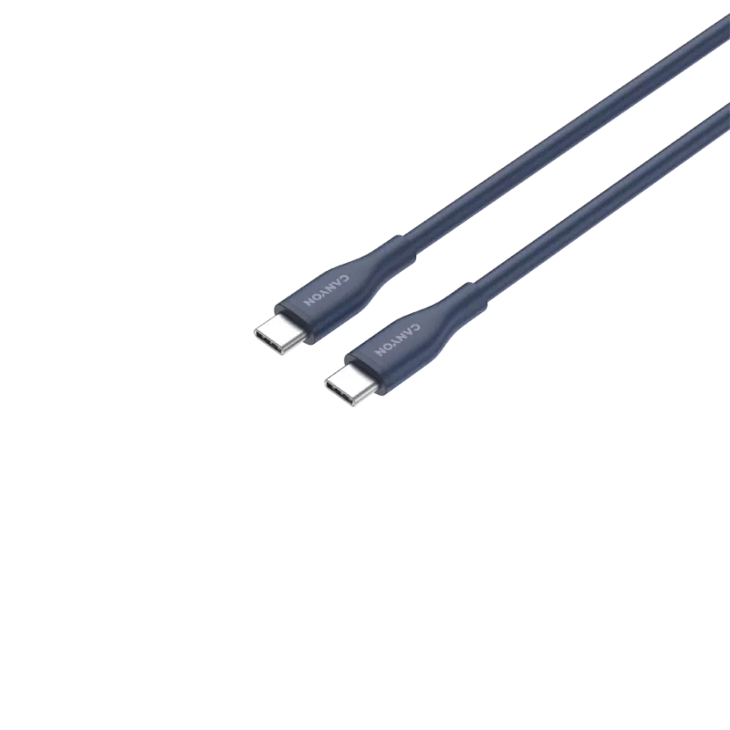 CANYON CC60SC10 USB-C į USB-C laidas, 60W, 1m, Silikoninis, Tamsiai mėlynas