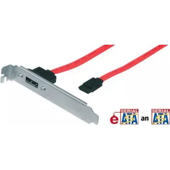 eSATA lizdo adapteris, 1 prievadas, vidinę SATA jungtį išveda į išorę (30696)