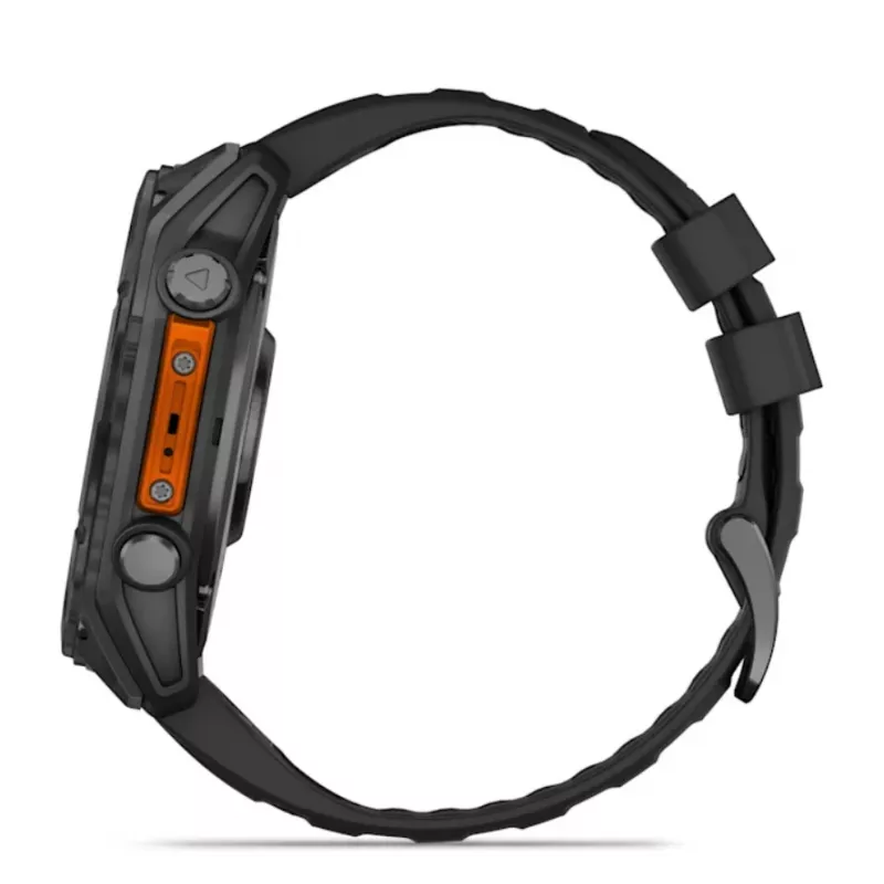 Išmanusis laikrodis GARMIN Fenix 8 – 51 mm titano korpusas, AMOLED 1,4 colio, GPS, 32 GB, 10 ATM, silikoninis dirželis
