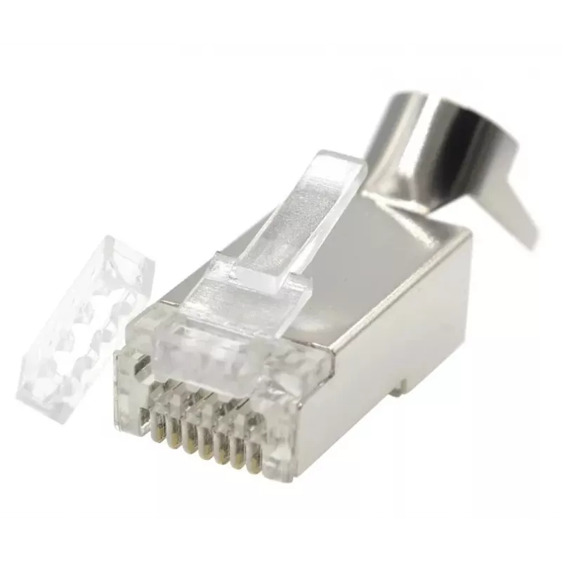GEMBIRD RJ45 jungtys CAT7 8P8C auksuotos 15µ FTP/SFTP, pakuotė po 100 vnt.