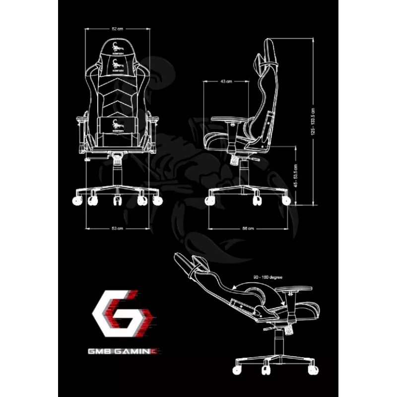 Universali žaidimų kėdė Gembird SCORPION