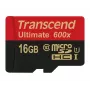 Transcend microSDHC MLC 16GB Class 10 UHS-I 600x + SD adapteris