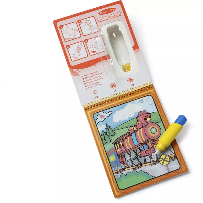 Melissa & Doug Water WOW! Vehicles – daugkartinis vandens spalvinimo bloknotas