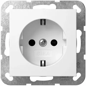 Kištukinis lizdas Schuko GIRA SH System 55 Reinweiß 445327