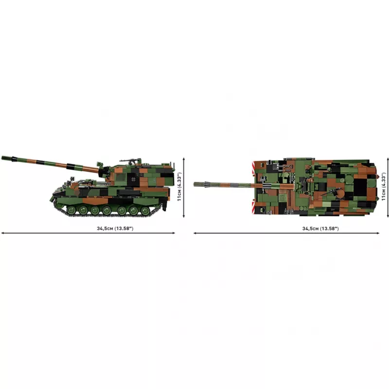 Konstruktorius COBI Panzerhaubitze 2000 1006 dalių Ginkluotosios pajėgos