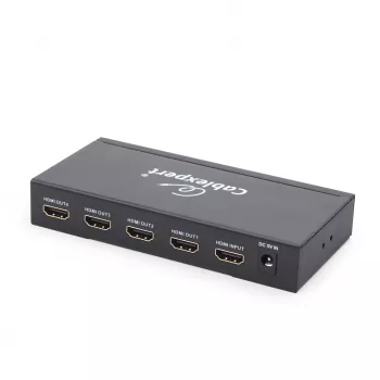 HDMI skirstytuvas GEMBIRD DSP-4PH4-02 — 4× HDMI išėjimai, HDMI 1.4, 225 MHz, plieninis korpusas, 146×73×24 mm