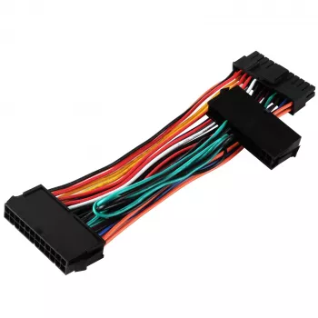 Maitinimo adapteris SILVERSTONE SST-PP10 – dviejų 24 kontaktų į vieną 24 kontaktų kabelio adapteris