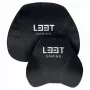 L33T Gaming 160382 Prabangus žaidimų kėdės pagalvių rinkinys, atminties putos, aksomas, itin minkštas, juodas