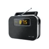 Muse M-081R | 2 juostų PLL nešiojamas radijo imtuvas su žadintuvu | Juoda