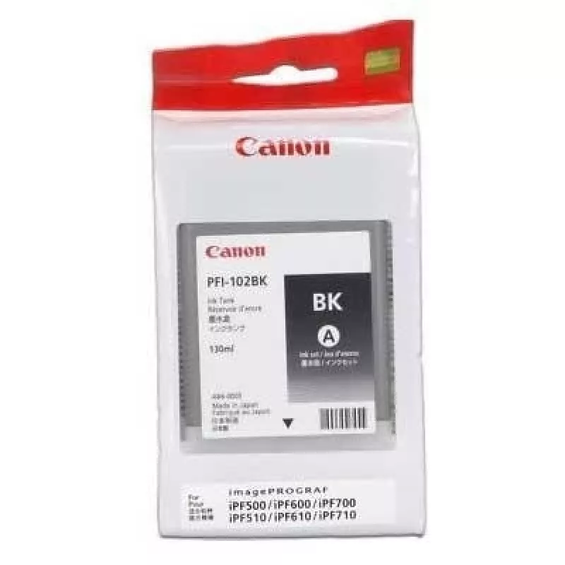 Canon originali rašalo kasetė PFI-102BK (0895B001), juoda, pigmentinė, imagePROGRAF iPF500/iPF600/iPF700 (SPEC)