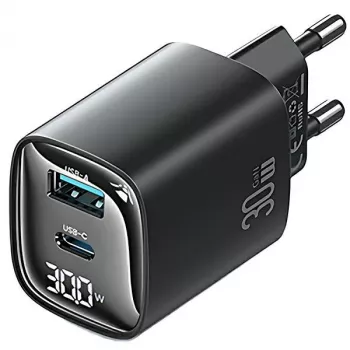 Kroviklis usams CC229 30W GaN USB-C ir USB kompaktiškas kelioninis su LED indikatoriumi