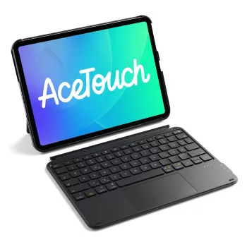 Folio dėklas su klaviatūra Inateck KB04122, 11 colių iPad – QWERTZ išdėstymas, Bluetooth, 500 mAh baterija, 450 g