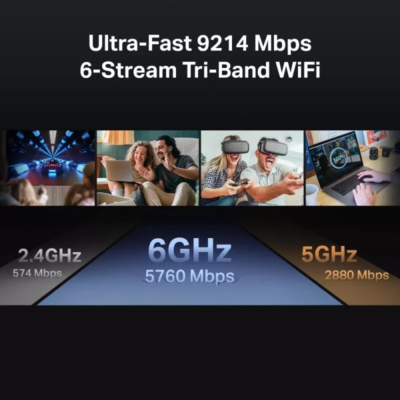 TP-Link Archer BE9300 triju juostų Wi-Fi 7 maršrutizatorius