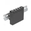 Pataisų skydelis DELOCK Mini Desktop RJ45 4 prievadų Cat.6A ekranuotas, juodas, metalinis, 90×22×93 mm