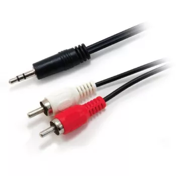 Equip 3.5mm Kištukas į 2xRCA Kištuką Stereo Garso Laidas, 2,5 m, Juodas