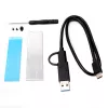 SilverStone SST-MS13 M.2 SSD dėžutė, USB 3.2 Gen 2, RGB LED būsenos displėjus, juoda
